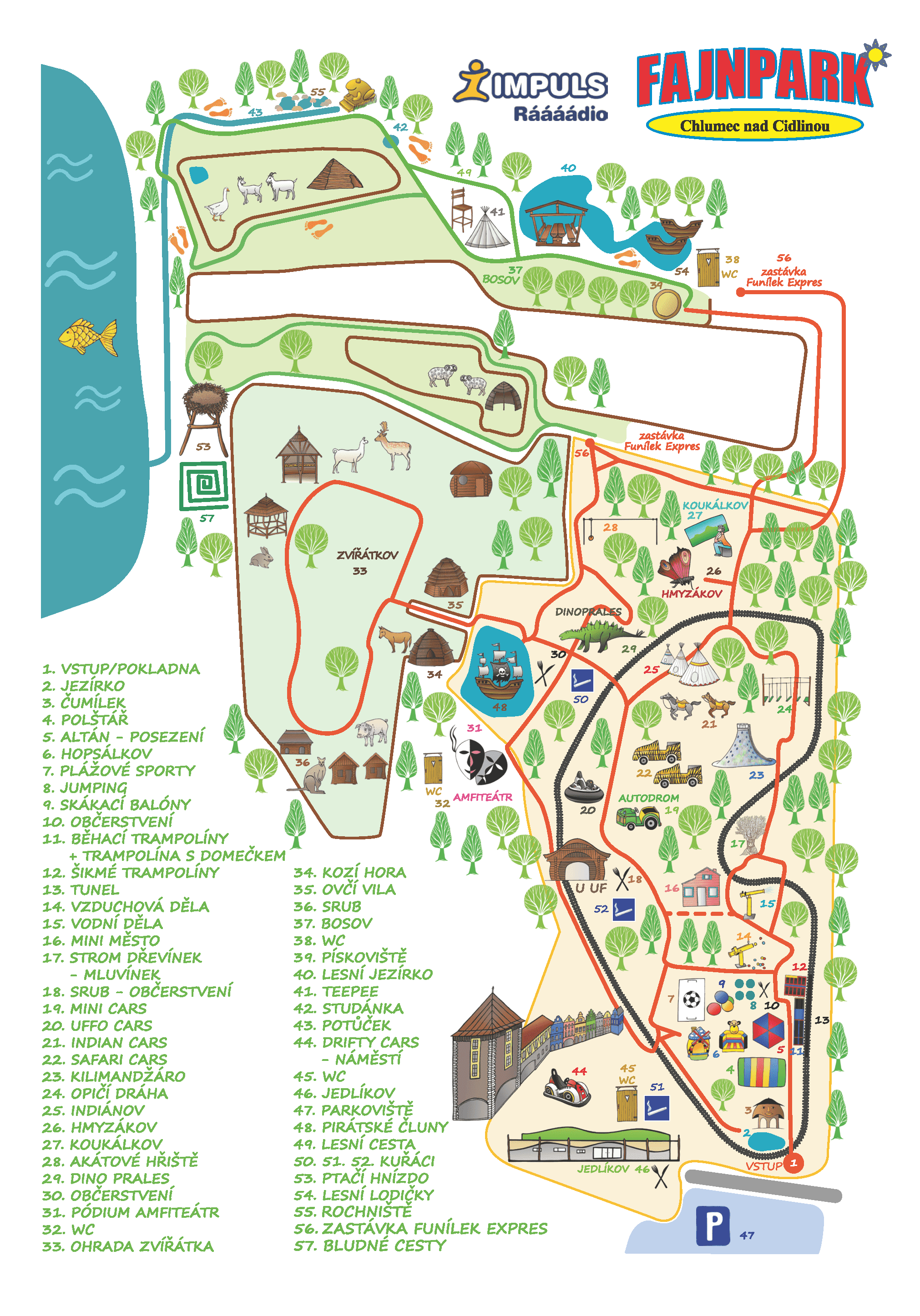 Fajnpark mapa